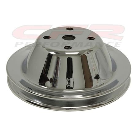Hands On 1969-85 Chevy Small Block Chrome Steel Water Pump Pulley - Long HA981884